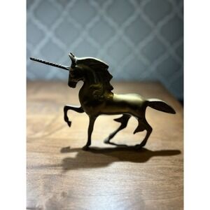 Vintage Solid Brass Mythical Unicorn Figurine‎ Statue